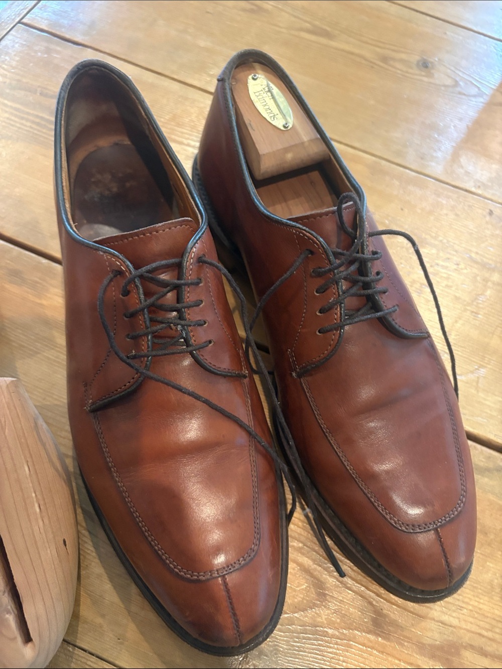 Allen Edmonds Delray 9.5 Brown Leather Lace-Up Dress Shoes